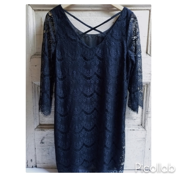 "Gentle Fawn" Black Lace Slip Dress - Picture 4 of 5